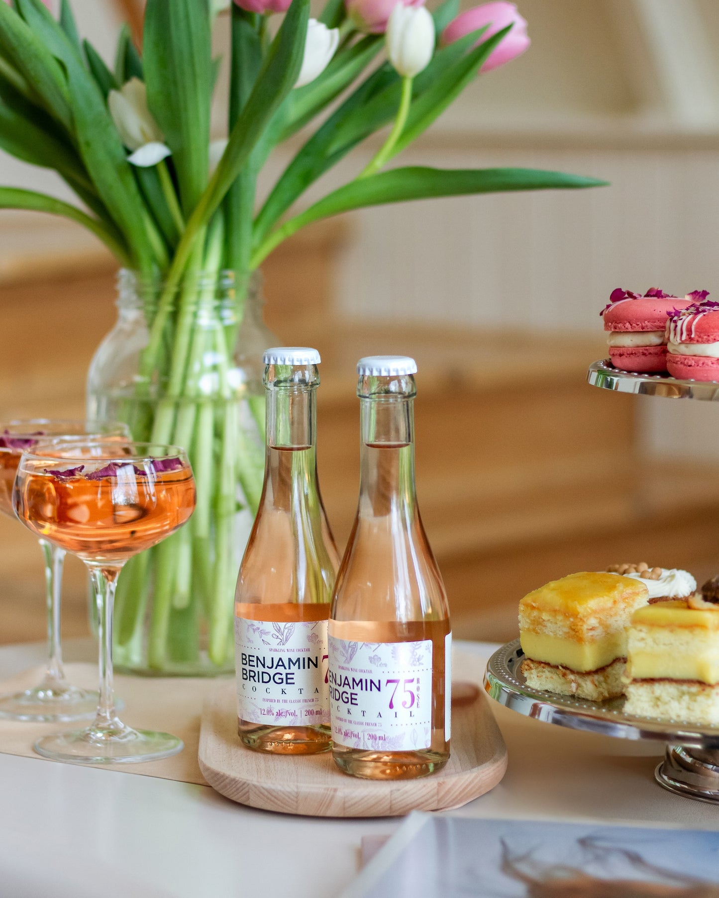 Benjamin Bridge 75 Rosé Cocktail